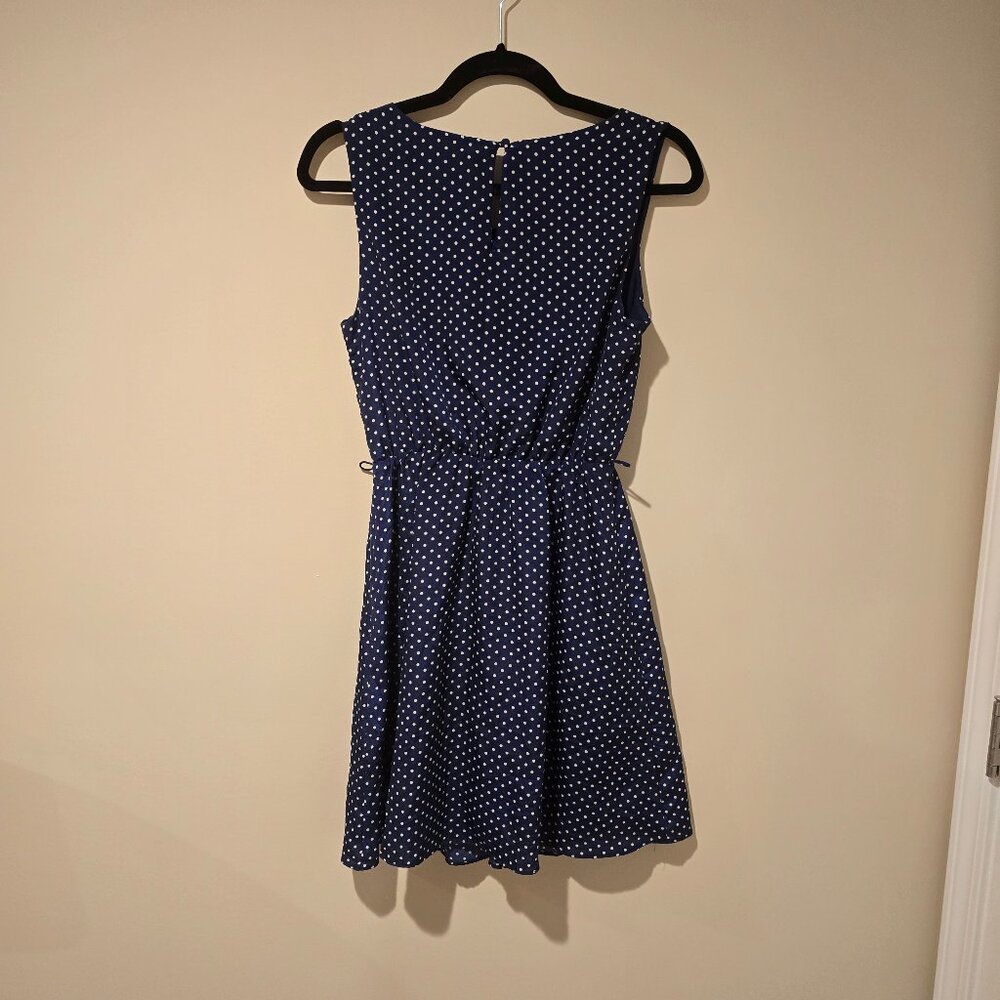 Forever 21 Navy Blue Polka Dot Dress XS